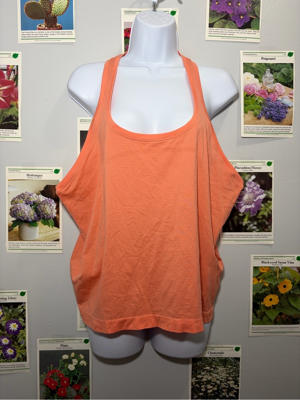lululemon athletica Coral-Orange Racerback Tank